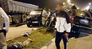 5 supporters tués et 4 autres blessées dans un accident de la circulation à El jadida