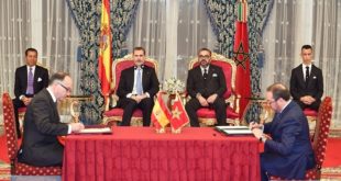 SM le Roi Mohammed VI et SM le Roi Felipe VI d’Espagne président la cérémonie de signature de plusieurs accords de coopération bilatérale