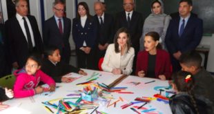 Salé : La Reine Letizia et SAR la Princesse Lalla Meryem visitent l’École de la Seconde chance