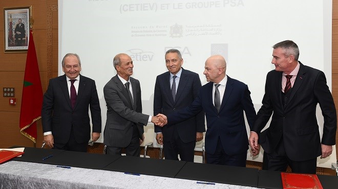 Signature à Casablanca d’une convention de partenariat entre le Groupe PSA et CETIEV