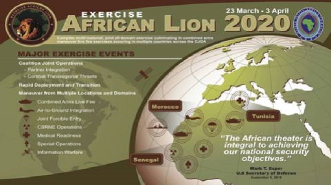 AFRICOM : L’exercice Militaire «African Lion 2020» annulé