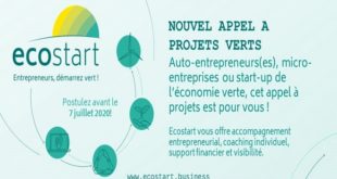 Economie Verte et Numérique | Lancement de l’appel à projets “Ecostart”