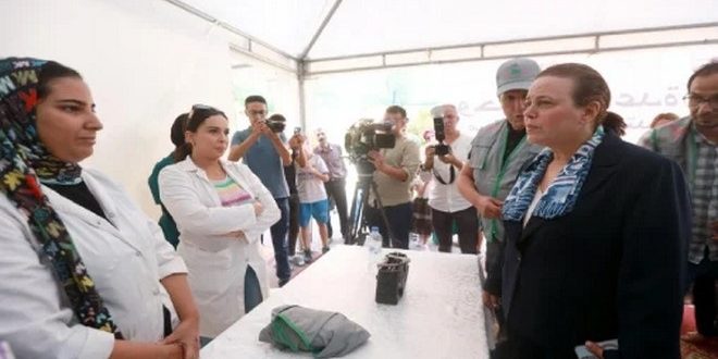 Séisme | Hayar s’enquiert à Al Haouz de l’état d’avancement des opérations d’assistance sociale des personnes sinistrées