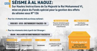 Séisme,Maroc,Fonds spécial 126,Don