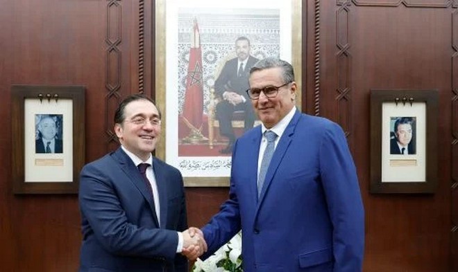 Akhannouch recibe al ministro español de Asuntos Exteriores, Unión Europea y Cooperación