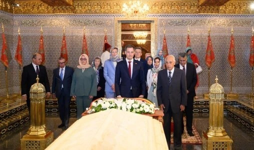 Le Premier ministre belge Alexander De Croo visite le Mausolée Mohammed V