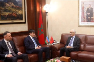 Talbi Alami s’entretient avec le président du Comité d'État pour le travail avec la diaspora azerbaïdjanaise