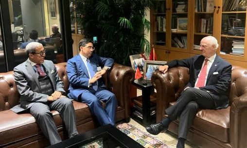 Nasser Bourita tient une séance de travail à New York avec l’Envoyé Personnel du SG de l’ONU pour le Sahara