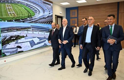 FRMF | Le président de la FIFA M. Gianni Infantino en visite au Grand Stade de Tanger