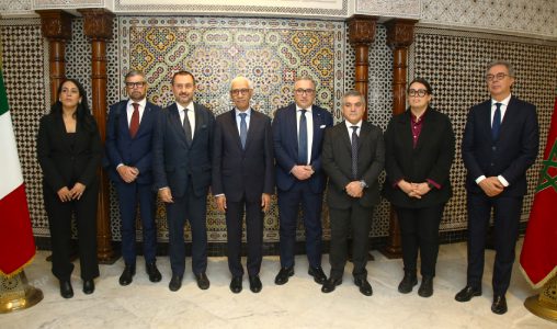 Talbi Alami s'entretient à Rabat avec une délégation des deux Chambres du Parlement italien