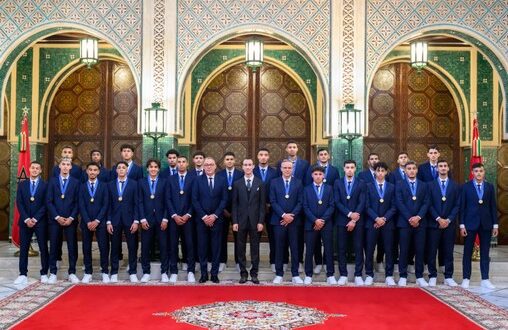 SAR le Prince Héritier Moulay El Hassan reçoit l’équipe nationale marocaine, championne du monde U20