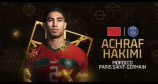 Achraf Hakimi sacré Ballon d’Or africain, une reconnaissance d’un talent exceptionnel