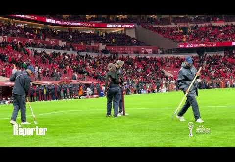 Maroc Mali (CAN 2025) | La pelouse inspectée à la mi-temps du match