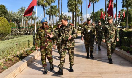 L’Inspecteur Général des FAR, M. Berrid, s’entretient avec le Commandant de la MINURSO