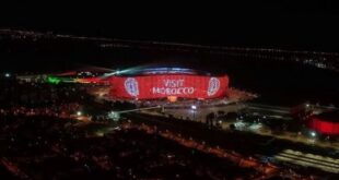 ONMT | La campagne “Maroc, Terre de Lumière” illumine la façade du Stade Prince Moulay Abdellah