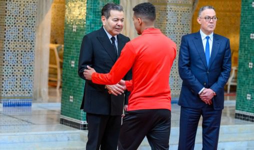 SAR le Prince Moulay Rachid reçoit l’Équipe nationale de football, finaliste de la CAN