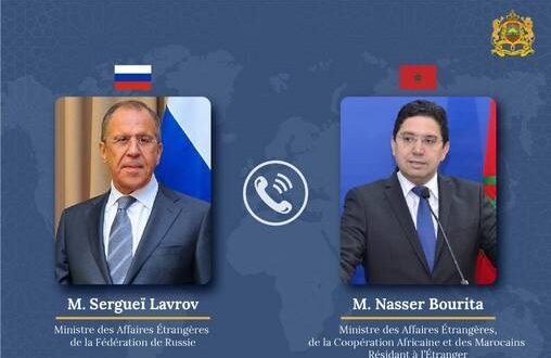 Maroc Russie | Entretien téléphonique entre M. Nasser Bourita et M. Sergueï Lavrov
