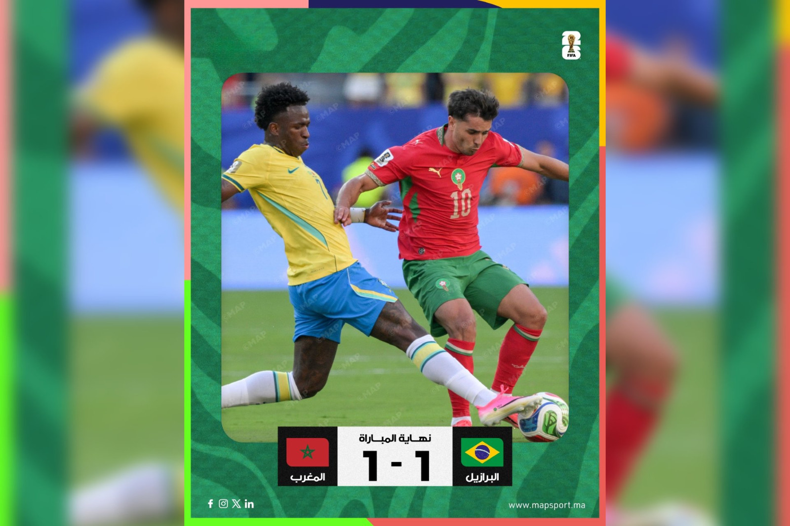 Mondial 2026 (Groupe C/1re journée) | Le Maroc et le Brésil se neutralisent (1-1)
