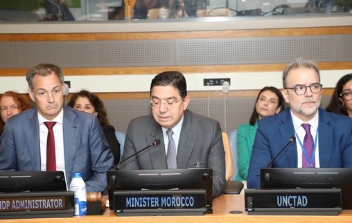 A l’ONU, M. Bourita met en avant la vision de SM le Roi en faveur d’un financement accru du développement