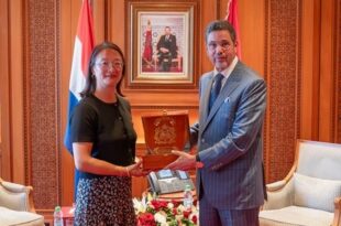 M. Abdennabaoui s’entretient avec la Procureure générale chargée de la coopération judiciaire internationale des Pays-Bas
