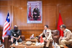 L’Inspecteur Général des FAR s’entretient avec le Chef d’Etat-Major des Forces Armées du Liberia