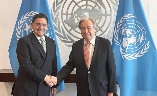 M. Nasser Bourita s’entretient à New York avec le Secrétaire général des Nations Unies
